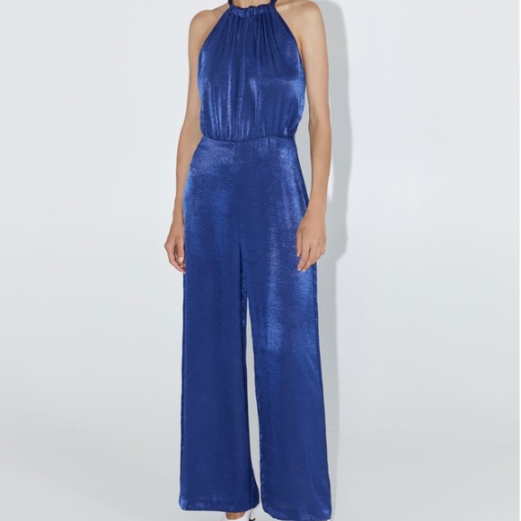 zara satin jumpsuit